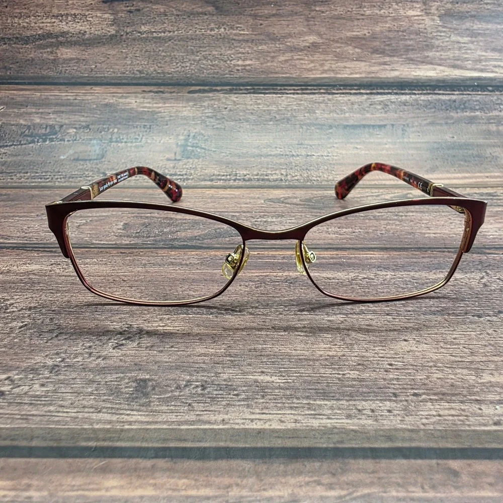 Kate Spade New York Laurianne AJH Burgundy Gold Tortoise Eyeglasses 52-16-140